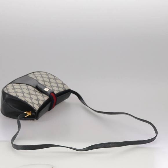 GUCCI GG Supreme Sherry Line Shoulder Bag PVC Red Navy 72 02 024 Auth 111172 - Picture 7 of 16